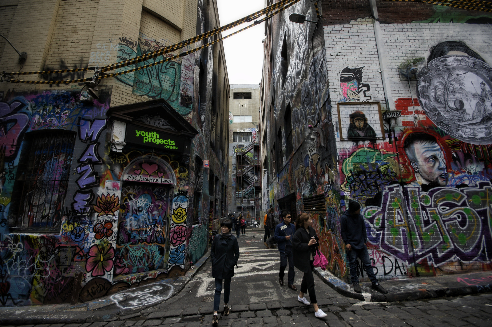 Kieran Rae Melbourne Australia Hosier Lane Street Art Graffiti Alley